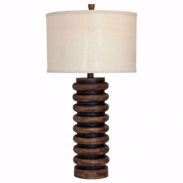 Picture of FAUX WOOD TABLE LAMP