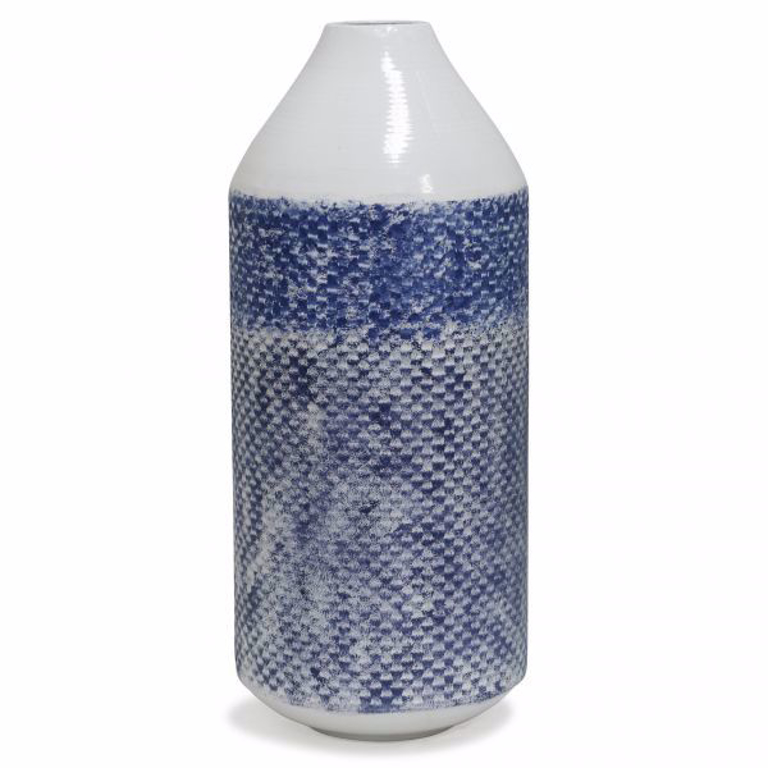 Picture of DISTRESSED CHECKERED VASE