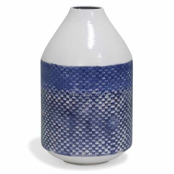 Picture of TRADITIONAL CHECKERED METAL VASE