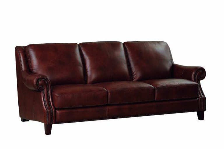 Picture of BASSETT PIERCE LEATHER SOFA