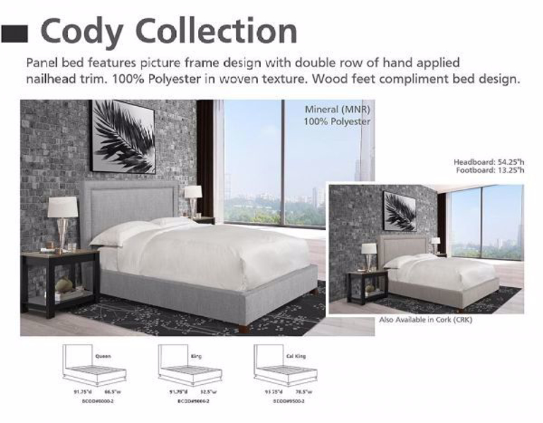 Picture of CODY CORK QUEEN UPHOLSTERED BED