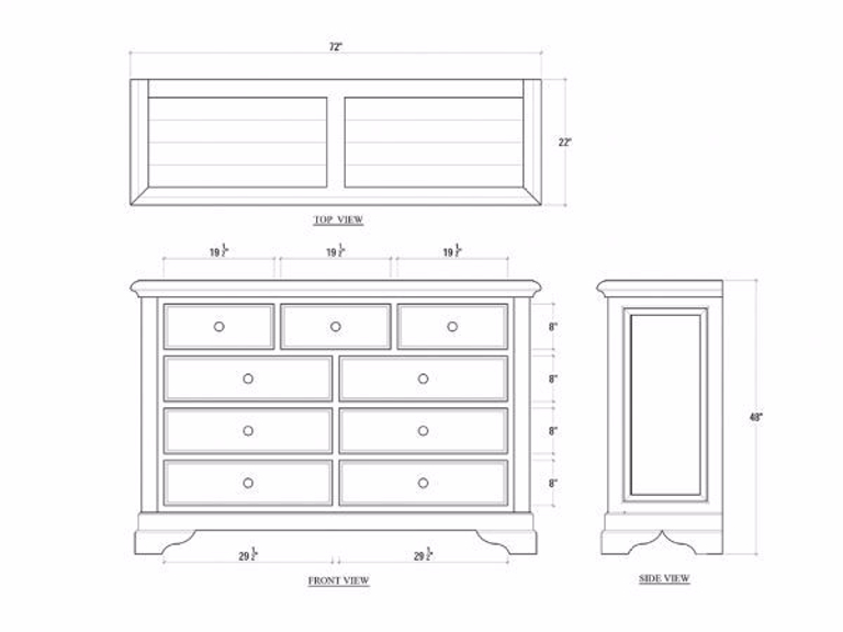 Picture of HUNTLEY 9 DRAWER DRESSER