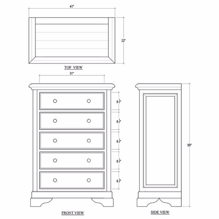 Picture of HUNTLEY 5 DRAWER CHEST