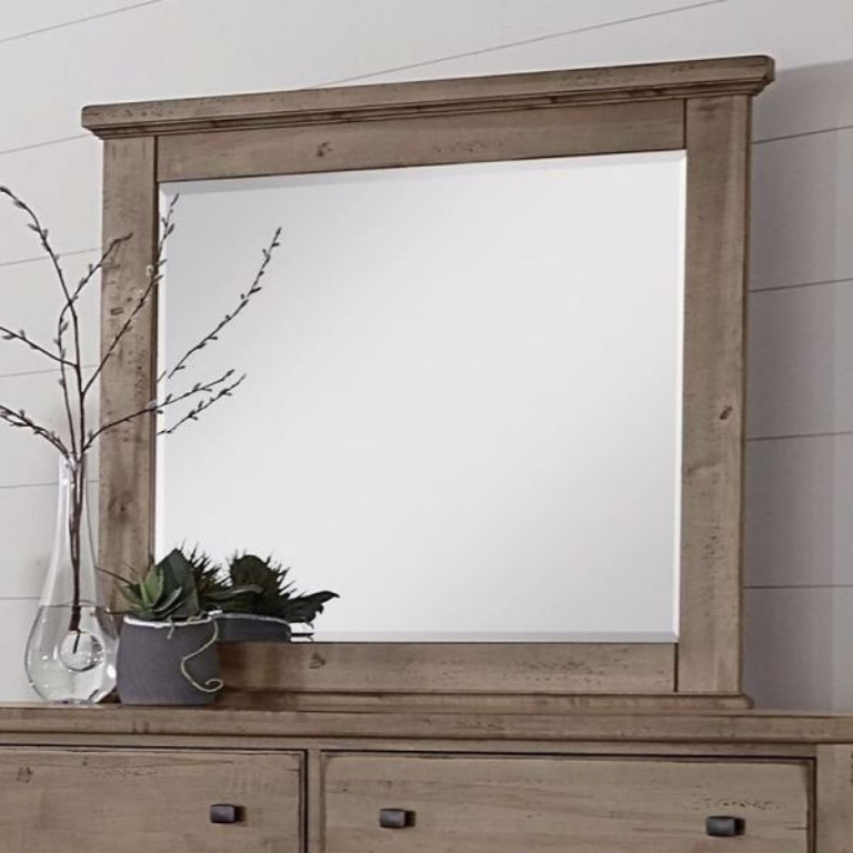 Picture of STONE GREY COOL RUSTIC LANDSCAPE MIRROR