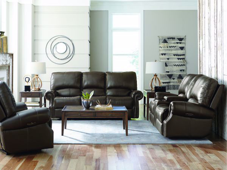 Picture of BASSETT CLUB LEVEL PRESCOTT POWER SOFA (ESPRESSO)