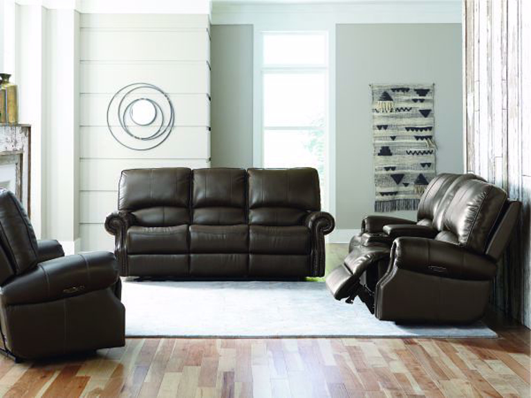 Picture of BASSETT CLUB LEVEL PRESCOTT POWER SOFA (ESPRESSO)
