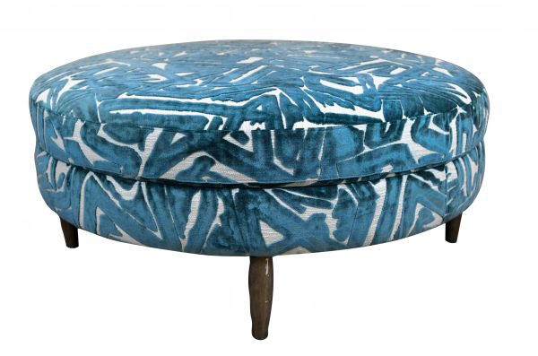 Picture of TEAL MOD ROUND OTTOMAN