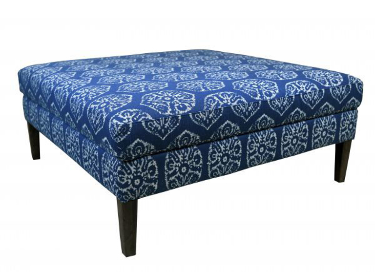 Picture of BLUE PRINT SQUARE OTTOMAN