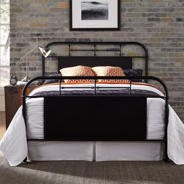 Picture of BLACK VINTAGE QUEEN METAL BED