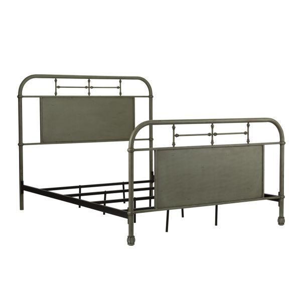 Picture of VINTAGE QUEEN METAL BED - GREEN