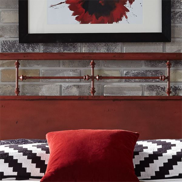 Picture of RED VINTAGE QUEEN METAL HEADBOARD