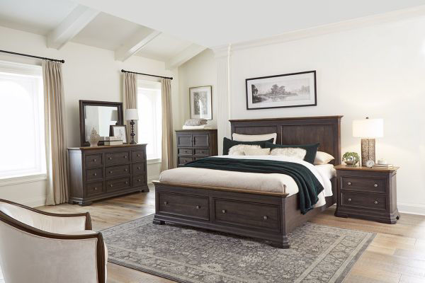 GRAND LOUIE KING STORAGE BED | Adcock Furniture & Design