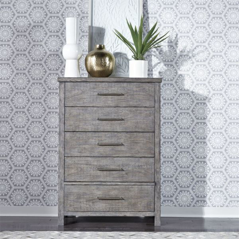 Picture of GRAY MODERN FARMHOUSE DRAWER CHEST