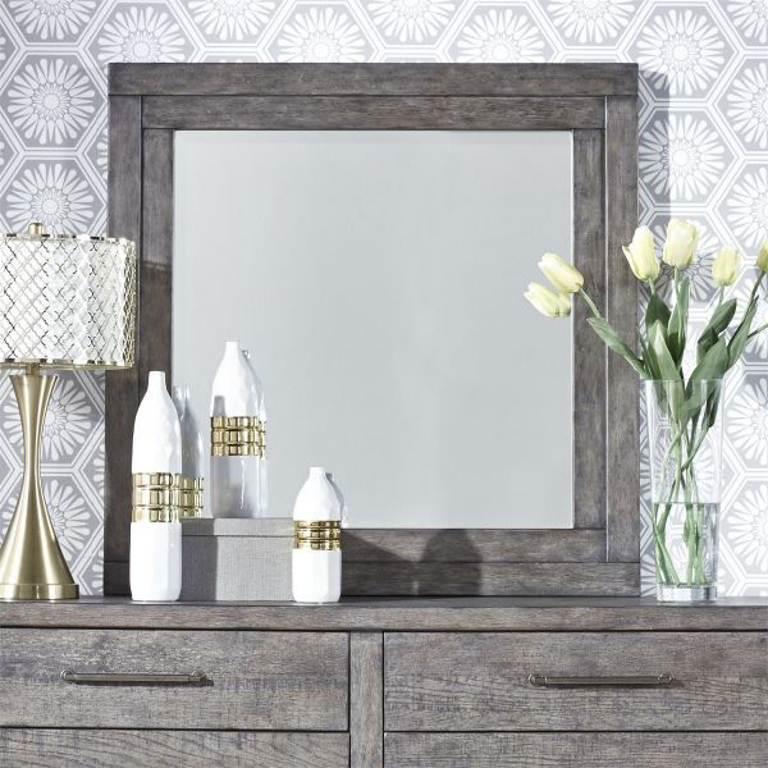 Picture of GRAY MODERN FARMHOUSE MIRROR