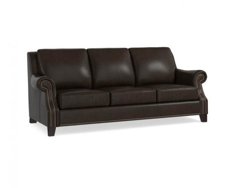 Picture of BASSETT PIERCE LEATHER SOFA