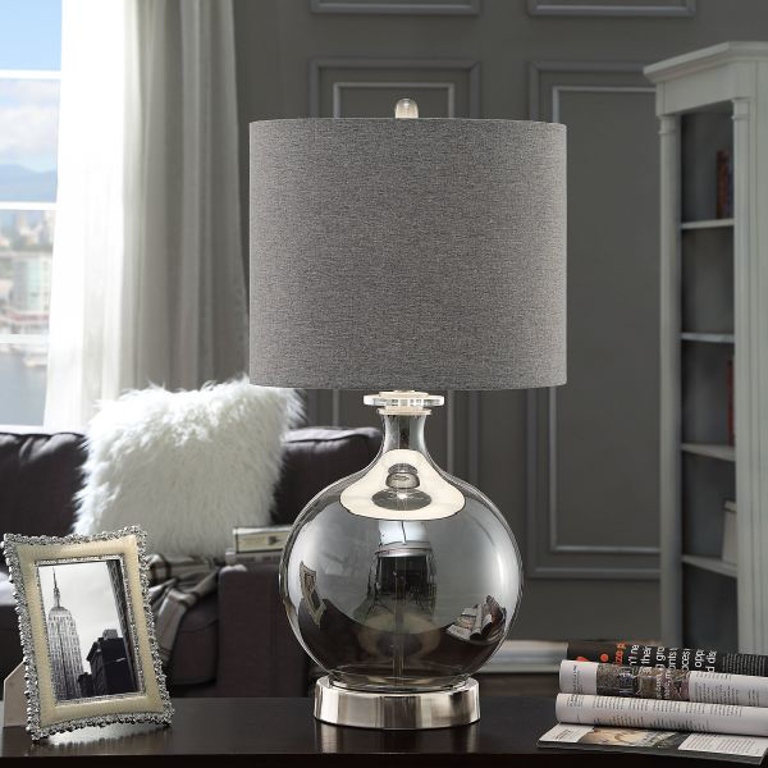 Picture of SACO SMOKE GLASS GLOBE LAMP