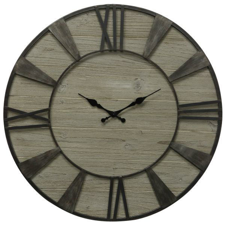 Picture of WEATHERED WOOD WALL CLOCK