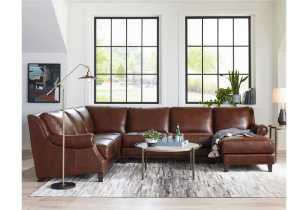 Picture of BASSETT PIERCE LEATHER SECTIONAL