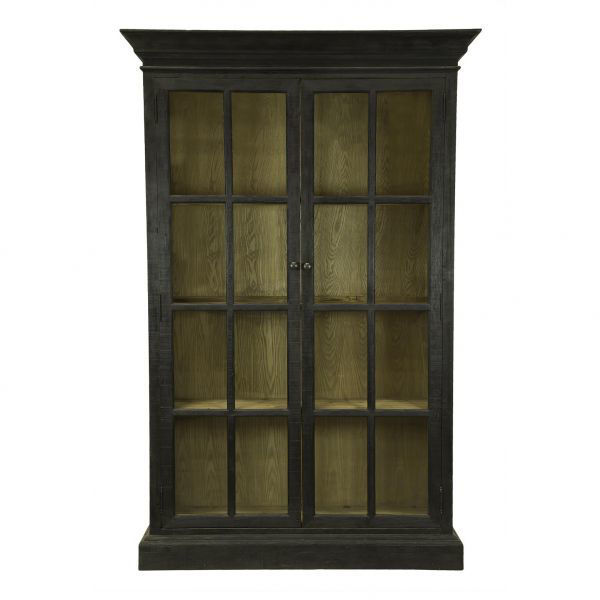 Picture of EBONY BLACK LIBRARY CABINET