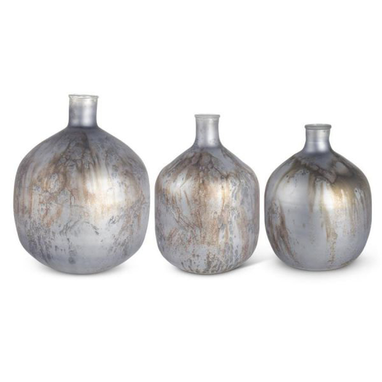 Picture of MODERN BLUE GLAZE BOTTLE SET