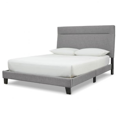 Picture of ADELLONI GRAY QUEEN UPHOLSTERED BED