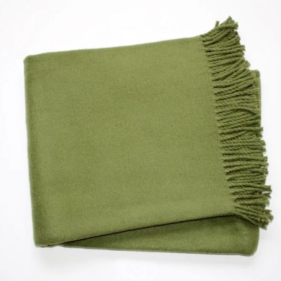 Picture of MOSS GREEN SOLID PLUSH THROW