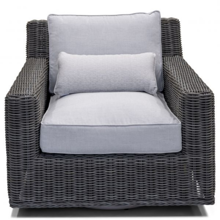 Picture of RUSTIC WOVEN OUTDOOR SWIVEL CHAIR