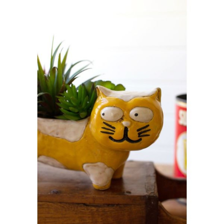 Picture of CERAMIC CAT PLANTER