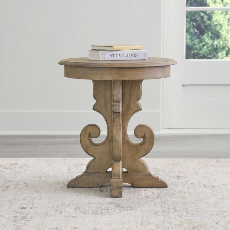 Picture of MAGNOLIA MANOR NATURAL ROUND END TABLE