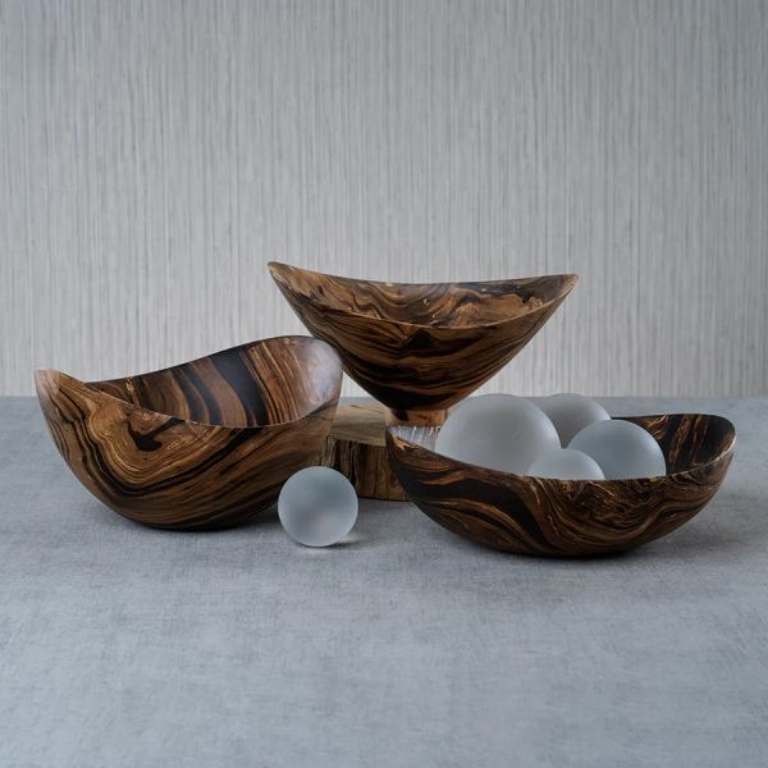 Picture of MANGO WOOD MARBLEIZED BOWL II