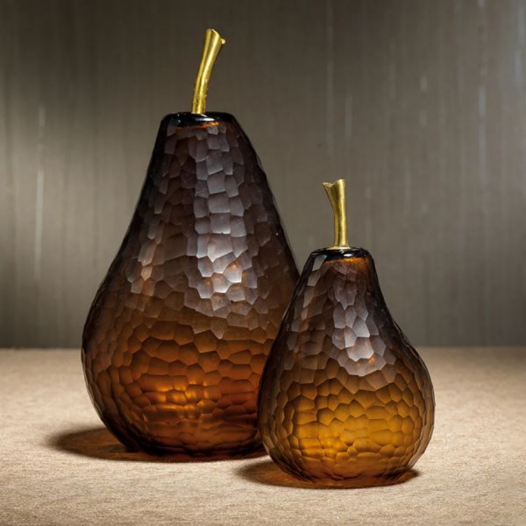 Picture of AMBER CUT GLASS PEAR