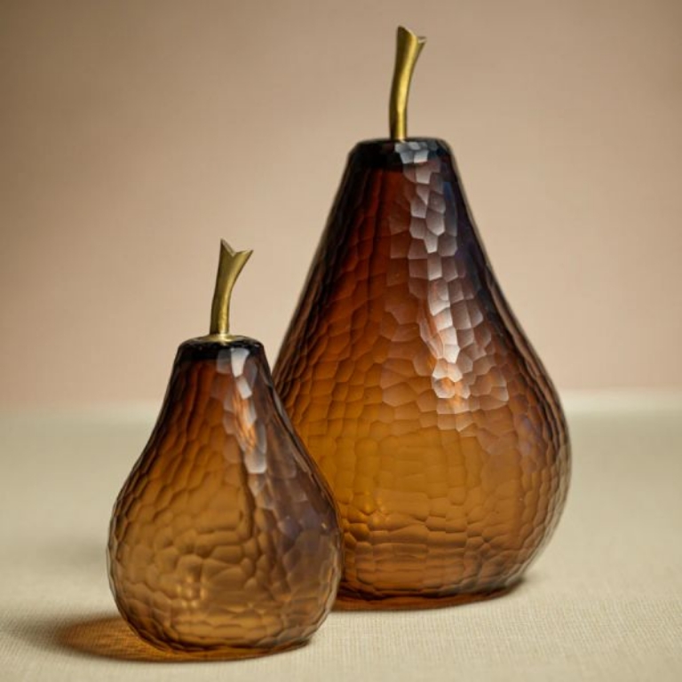 Picture of AMBER CUT GLASS PEAR