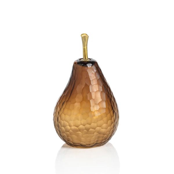 Picture of AMBER CUT GLASS PEAR II