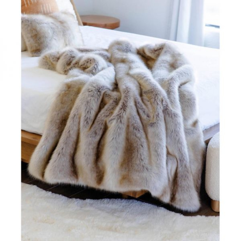 Picture of BLONDE 60X86 FAUX FUR THROW