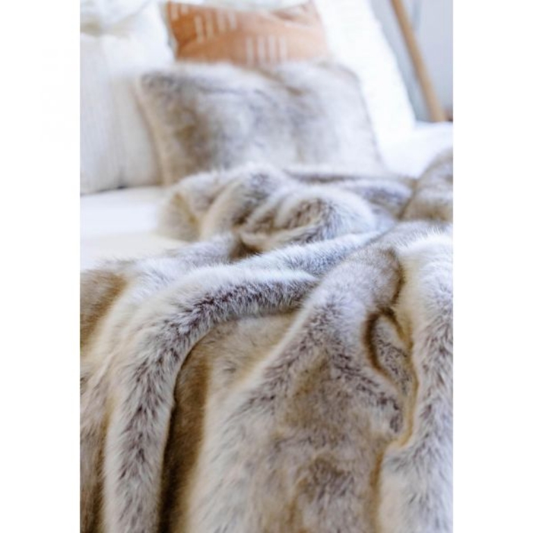 Picture of BLONDE 60X60 FAUX FUR THROW