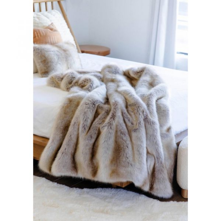 Picture of BLONDE 60X60 FAUX FUR THROW