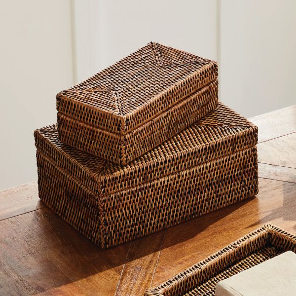 BURMA RATTAN BOXES | Adcock Furniture & Design