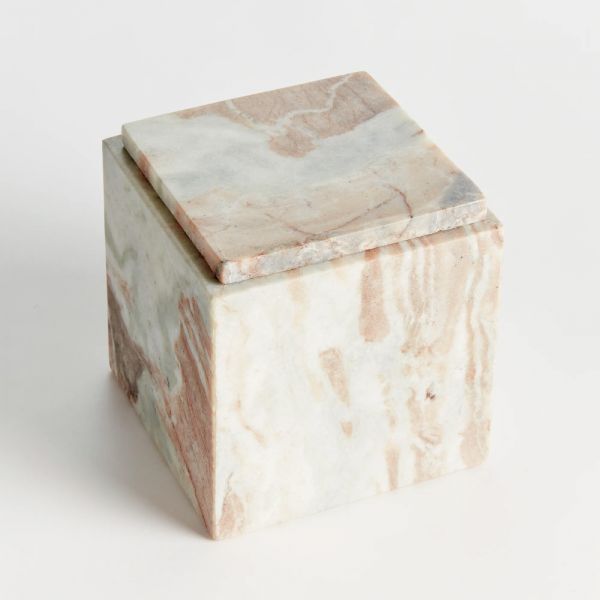 JAQUELINE MARBLE TALL BOX | Adcock Furniture & Design