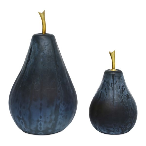 Picture of GLASS DARK BLUE PEAR ST/2