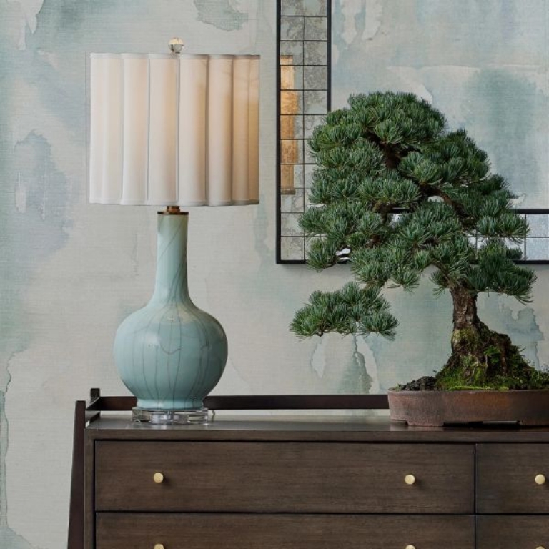 Picture of CELADON CRACKLE TABLE LAMP