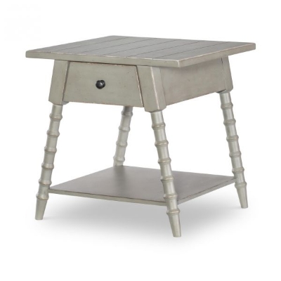 Picture of VINTAGE MARKET NORTHERN MOSS SPLAYED BOBBIN LEG END TABLE