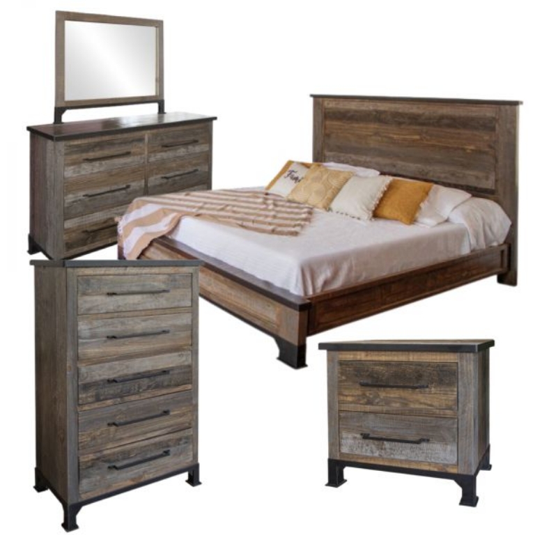 Picture of ANTIQUE GRAY KING BEDROOM GROUP