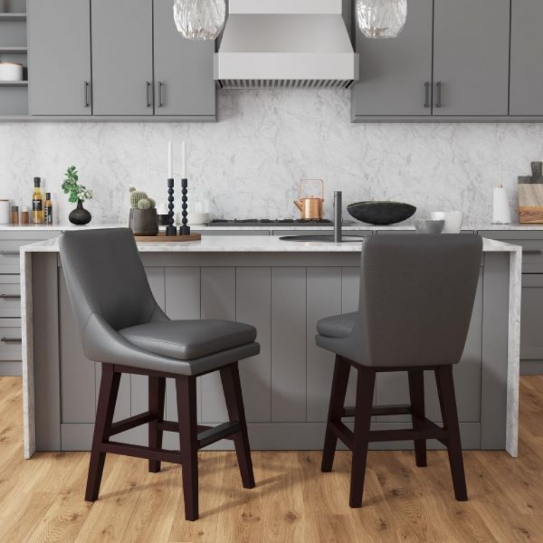 Picture of VILLANOVA PEWTER COUNTER STOOL