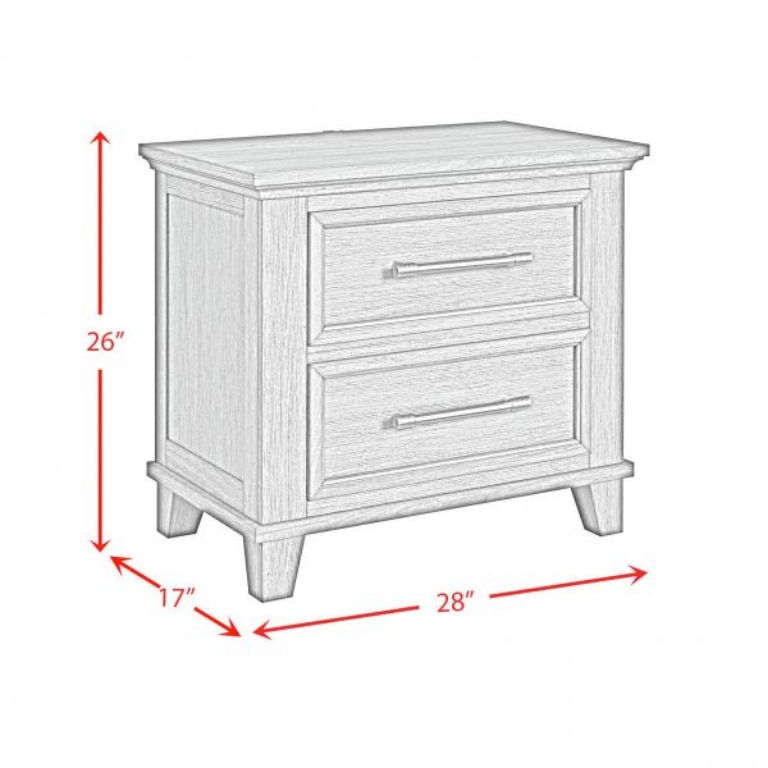 Picture of GREY CANTERBURY NIGHTSTAND