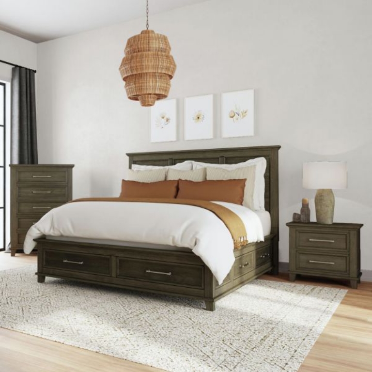 Picture of GREY CANTERBURY NIGHTSTAND