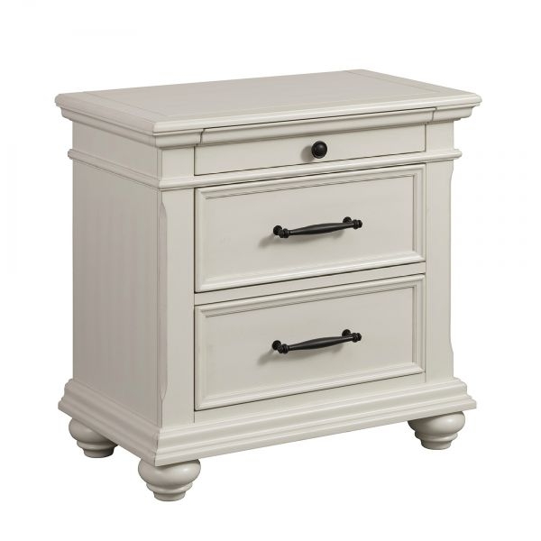 Picture of ANTIQUE WHITE SLATER NIGHTSTAND