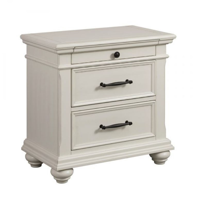 Picture of ANTIQUE WHITE SLATER NIGHTSTAND