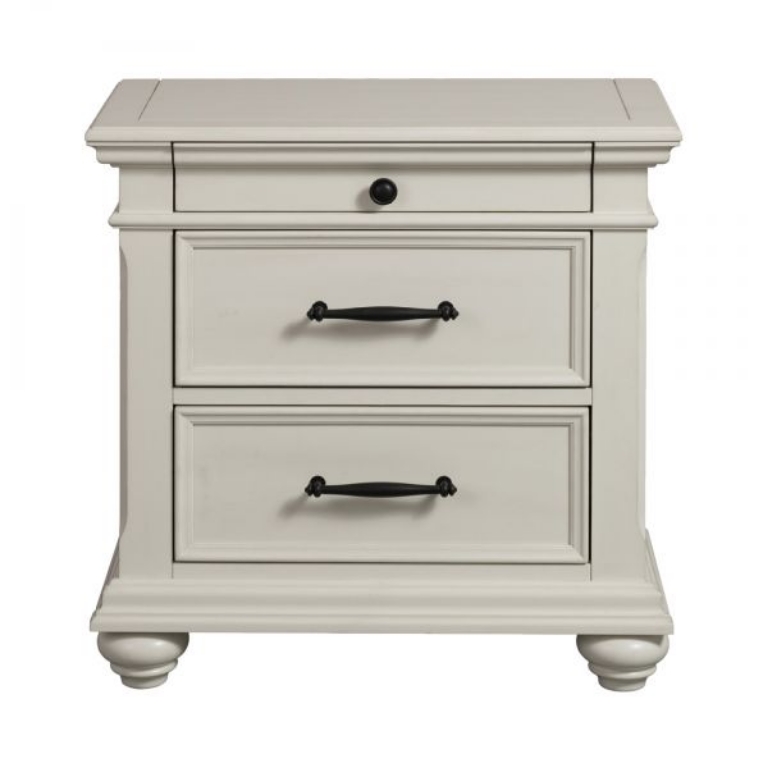 Picture of ANTIQUE WHITE SLATER NIGHTSTAND