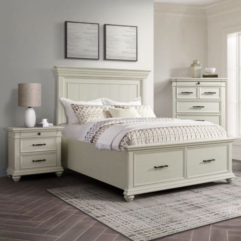 Picture of ANTIQUE WHITE SLATER NIGHTSTAND