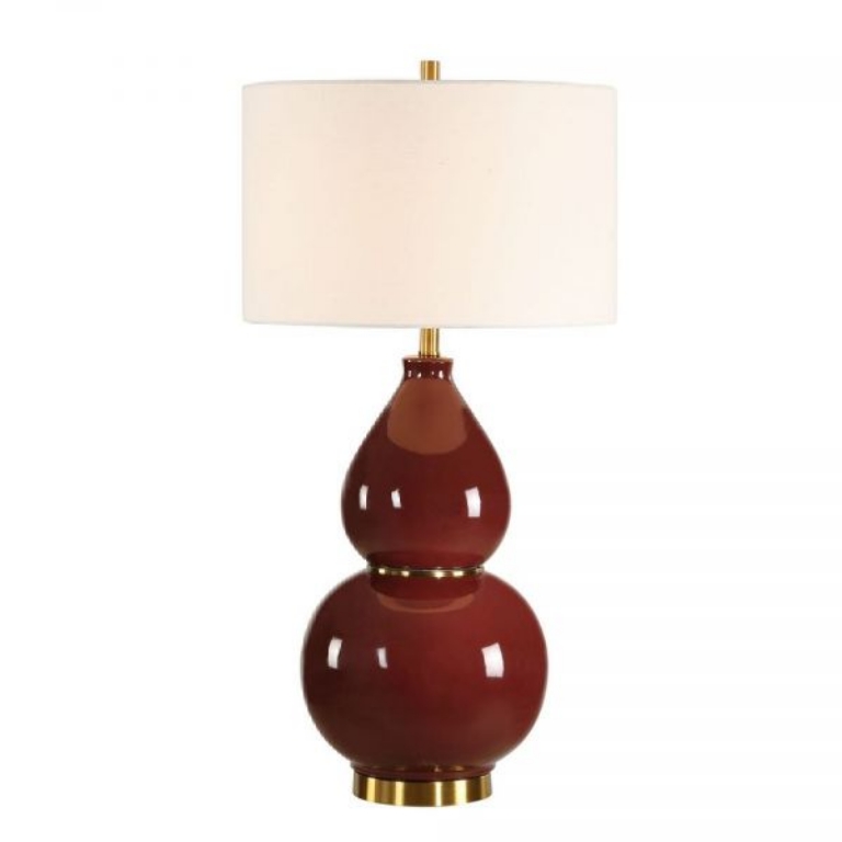 Picture of GOURD BURGUNDY TABLE LAMP
